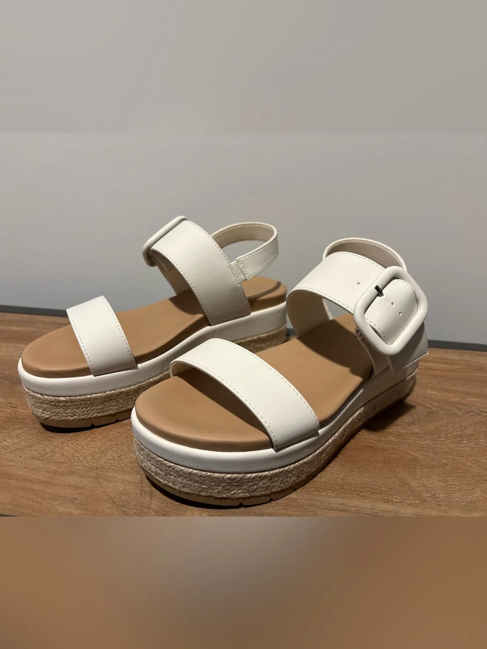 Women’s White Platform Espadrille Sandals